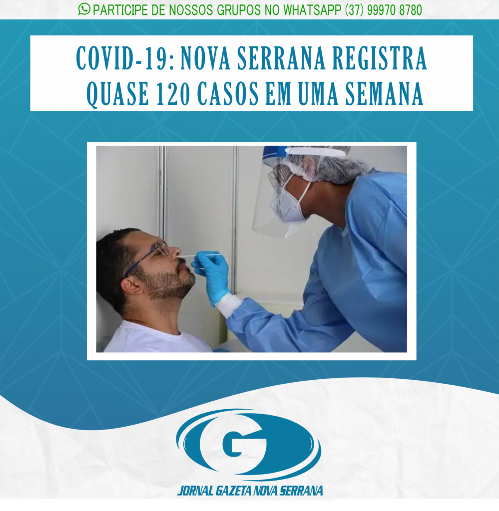 COVID-19: NOVA SERRANA REGISTRA QUASE 120 CASOS EM UMA SEMANA