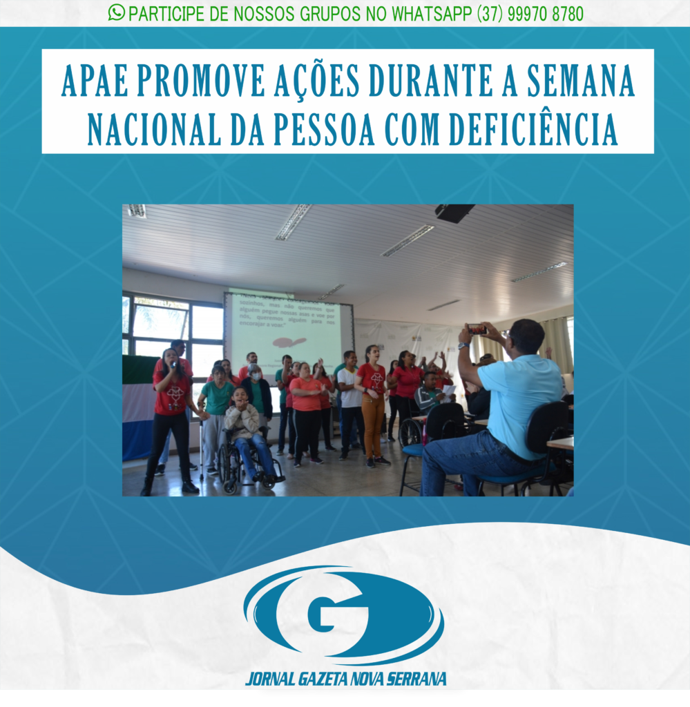 APAE PROMOVE AÇÕES DURANTE A SEMANA NACIONAL DA PESSOA COM DEFICIÊNCIA